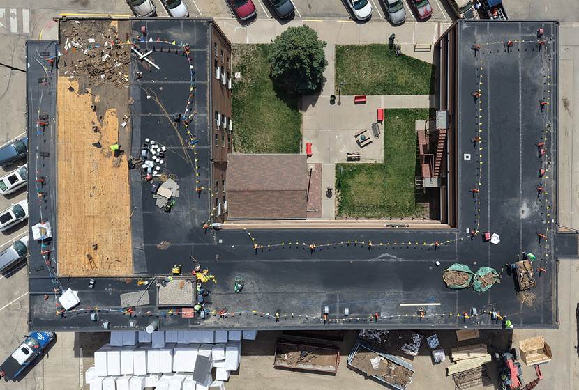 commercial roof replacement process